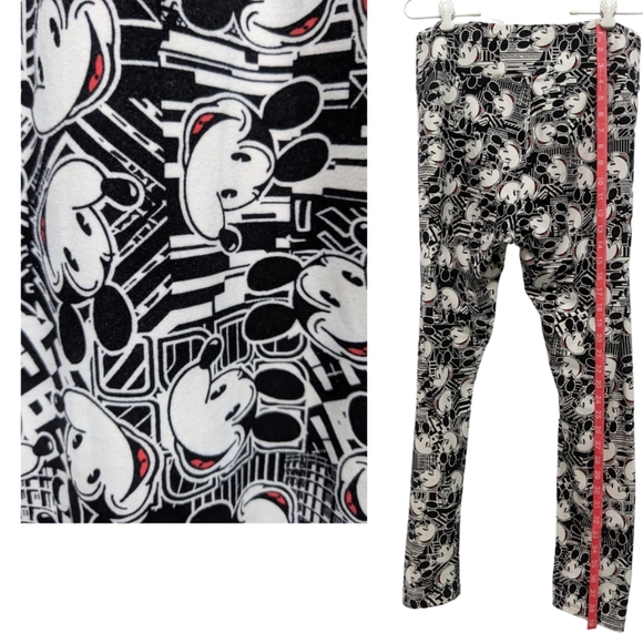 LuLaRoe Disney Mickey Mouse black & white Leggings tall and curvy - Picture 3 of 3